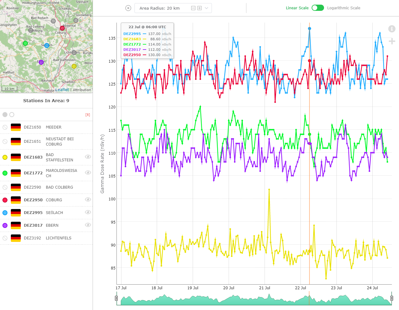 Advanced Map time series multiple selection